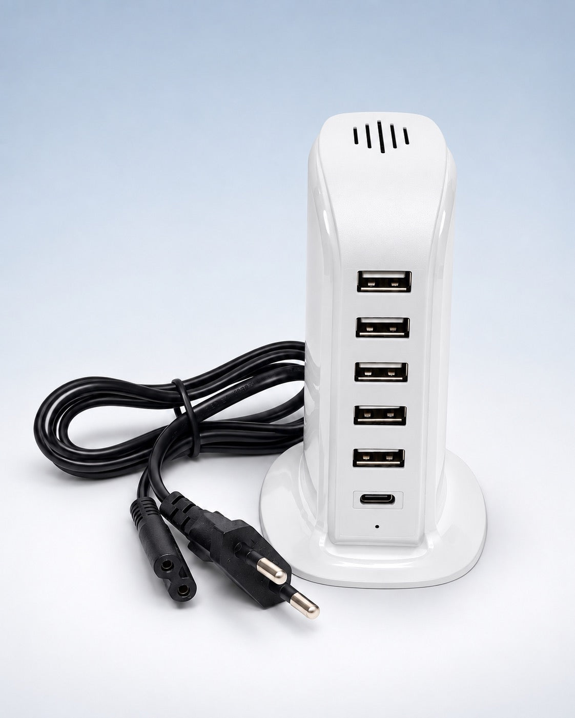 Stazione di Ricarica Wireless Smart con Microspia Audio Wi-Fi (bianco)